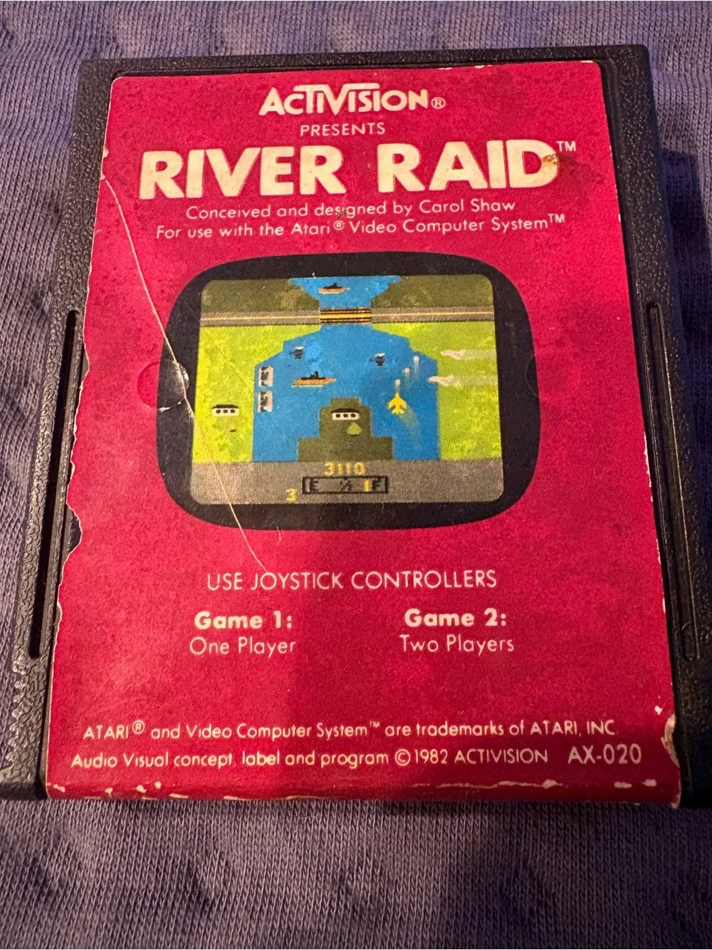 Activision River Raid Atari Game Cartridge vintage collectable 1982